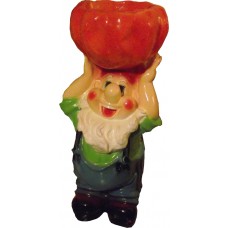 Гном с тыквой (кашпо)